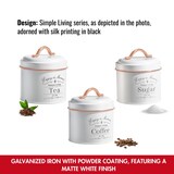 thumbnail of Set de boîtes de conserve vintage 3 pièces Blanc bordure Or Rose Herzberg HG04432