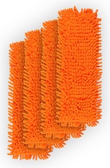 thumbnail of Ersatzbezug "Orange" für Bodenwischer ( 4er Pack ) - 40cm - Chenille Wischbezug, für alle gängigen Klapphalter - Bezug für alle Bodenarten