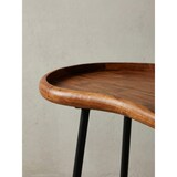 thumbnail of Couchtisch WL5.670 71x42x40 cm Sheesham massiv Sofatisch Nierenform  mit Metallbeinen, Wohnzimmertisch Massivholz, Kleiner Nierentisch Echtholz,