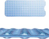 thumbnail of Relaxdays Badewannenmatte, mit Saugnäpfen, PVC, Kinder & Erwachsene, BxT: 97 x 39 cm, rutschfeste Wannenmatte, blau