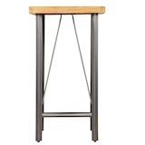 thumbnail of Helloshop26 - Table haute mange debout bar bistrot teck recyclé massif carré marron 107 cm 0902121