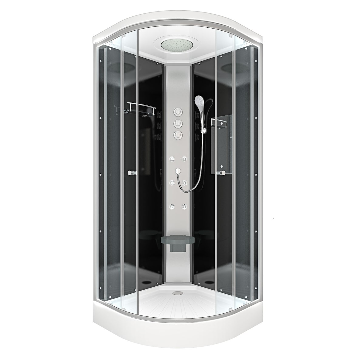 Duschkabine Fertigdusche Dusche Komplettkabine D10-13T1 90x90 cm ohne 2K Scheiben Versiegelung