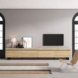 thumbnail of Wohnzimmer-TV-Schrank, Viel Stauraum, 320x35x57cm, Großformat-TV, Industriedesign, Moderner Stil, Eiche - 505_2