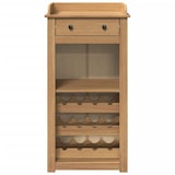 thumbnail of Décoshop26 - Armoire à vin jusqu'à 9 bouteilles tiroirs et espace de rangement 57 x 40 x 111,5 cm bois de pin brun DEC024440