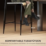 thumbnail of Barhocker 2er Set 43x55x103 cm im Industrie Design Naturholz+Schwarz mit Fußstütze Metallgestell Sitzhöhe 66 cm platzsparend