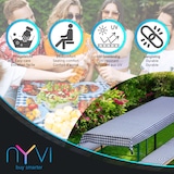 thumbnail of Bierbankauflagen Set 240x70 cm Grün Kariert - 1x Tischdecke für 220x50 cm Biertische & 2x Gepolsterte Auflage für 220x25 cm Bierbänke