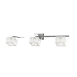 thumbnail of Toplight Metropolitan 3-lichts wandlamp met G9-fitting, chromen structuur en bewerkt glas, modern design 55x10x12cm