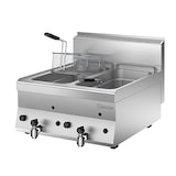 thumbnail of Friteuse | SERIE 650 | Gas | 8+8L | 120°C/180°C | 14kW | Piëzo Ontsteking | Aftapkranen | 600x650x295(h)mm