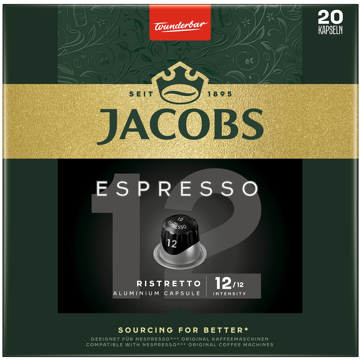 Jacobs Kaffeekapseln Espresso Ristretto 20 Kapseln (104 g)
