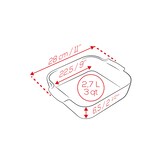 thumbnail of Peugeot quadratische Auflaufform Appolia Ofenform Keramik Ecru 28 cm 60169