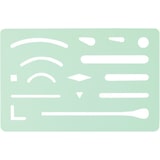 thumbnail of Ecobra Radierschablone, 15 Aus- schnitte, rostfreier Federstahl,