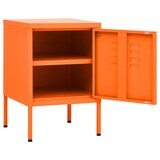 thumbnail of vidaXL Nachttische 2 Stk. Orange 35x35x51 cm Stahl