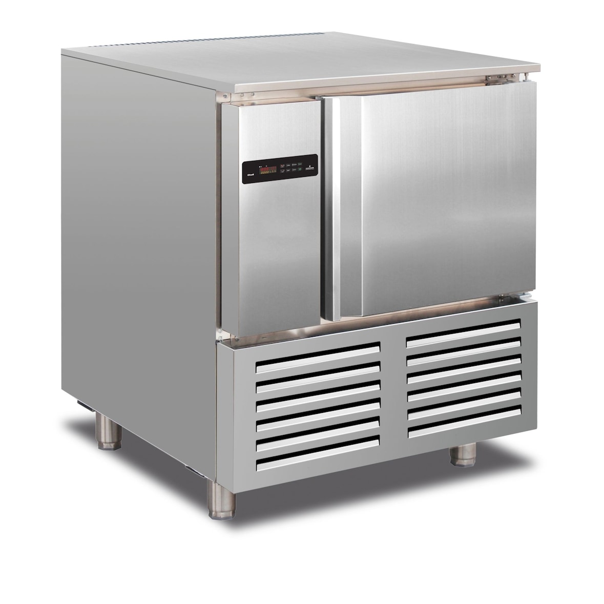 Abbattitore 5 teglie GN1/1-EN60x40. Sonda al cuore. Termostato elettronico con 4 programmi. Misure (LxPxH) 80x81,5x85 cm. Klimaitalia ABT05