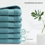 thumbnail of DoubleDry Handdoeken 6 st 50x100 cm - 100% katoen 500 g/m2 - denimblauw