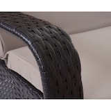 thumbnail of Poly-Rattan Sonnenliege Carrara, Relaxliege Gartenliege Liege, Alu ~ braun, Kissen beige