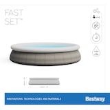 thumbnail of Bestway Fast Set runder aufblasbarer Pool mit Filterpumpe, graue Rattanoptik, 396 x 84 cm