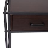 thumbnail of Décoshop26 - Bureau d'ordinateur avec tiroirs et compartiment de rangement design industriel 76x120x70cm brun foncé 04_0001449