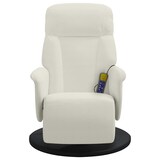 thumbnail of vidaXL Massagesessel mit Fußteil Creme Samt