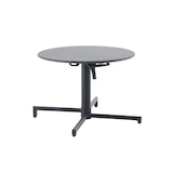 thumbnail of METRO PROFESSIONAL Table haute pliante SOFIA, acier, Ø 60 cm, hauteur réglable, ronde, gris foncé