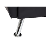 thumbnail of Sofa HWC-K19, Couch Schlafsofa Gästebett Bettsofa Klappsofa, Nosagfederung Schlaffunktion 203cm ~ Kunstleder schwarz