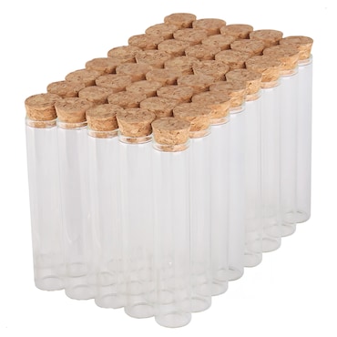 Tubos de ensaio Dayshake com rolha - 40 peças - 12 cm x 2,5 cm - Garrafas - Tubos de ensaio de vidro - Tubos de vidro