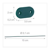 thumbnail of Relaxdays Sichtschutz Befestigung, je 52 Befestigungsdrähte & Plättchen, Befestigungskit für Sichtschutzmatten, grün