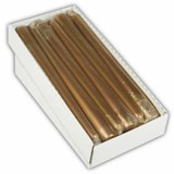 thumbnail of 12 Leuchterkerzen Ø 2,2 cm · 25 cm gold einzeln cellophaniert