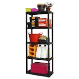 thumbnail of Scaffale 5 ripiani in plastica portata 100 kg casa magazzino 70x30x175cm Plasty5-0005442OT210