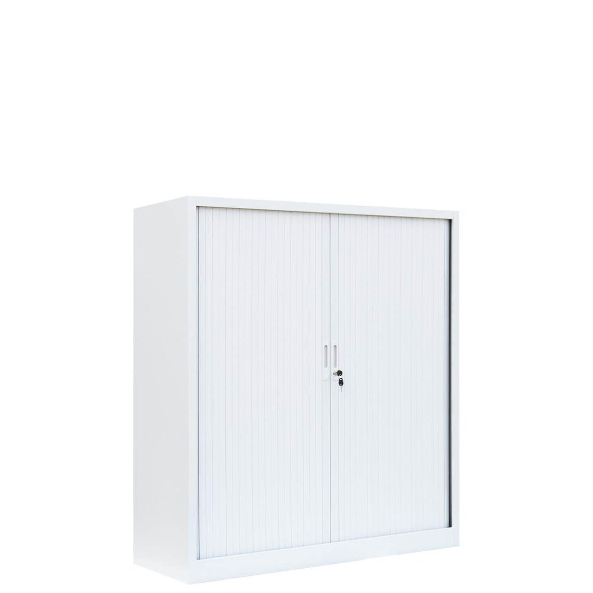 Querrollladenschrank Sideboard Stahl Büro Aktenschrank Rollladenschrank weiß (HxBxT) 1350x1200x460mm 555147