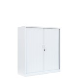 thumbnail of Querrollladenschrank Sideboard Stahl Büro Aktenschrank Rollladenschrank weiß (HxBxT) 1350x1200x460mm 555147
