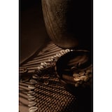 thumbnail of Bazar Bizar Placemat van raffia en schelpen 40x40 cm naturel bruin - Set van 6