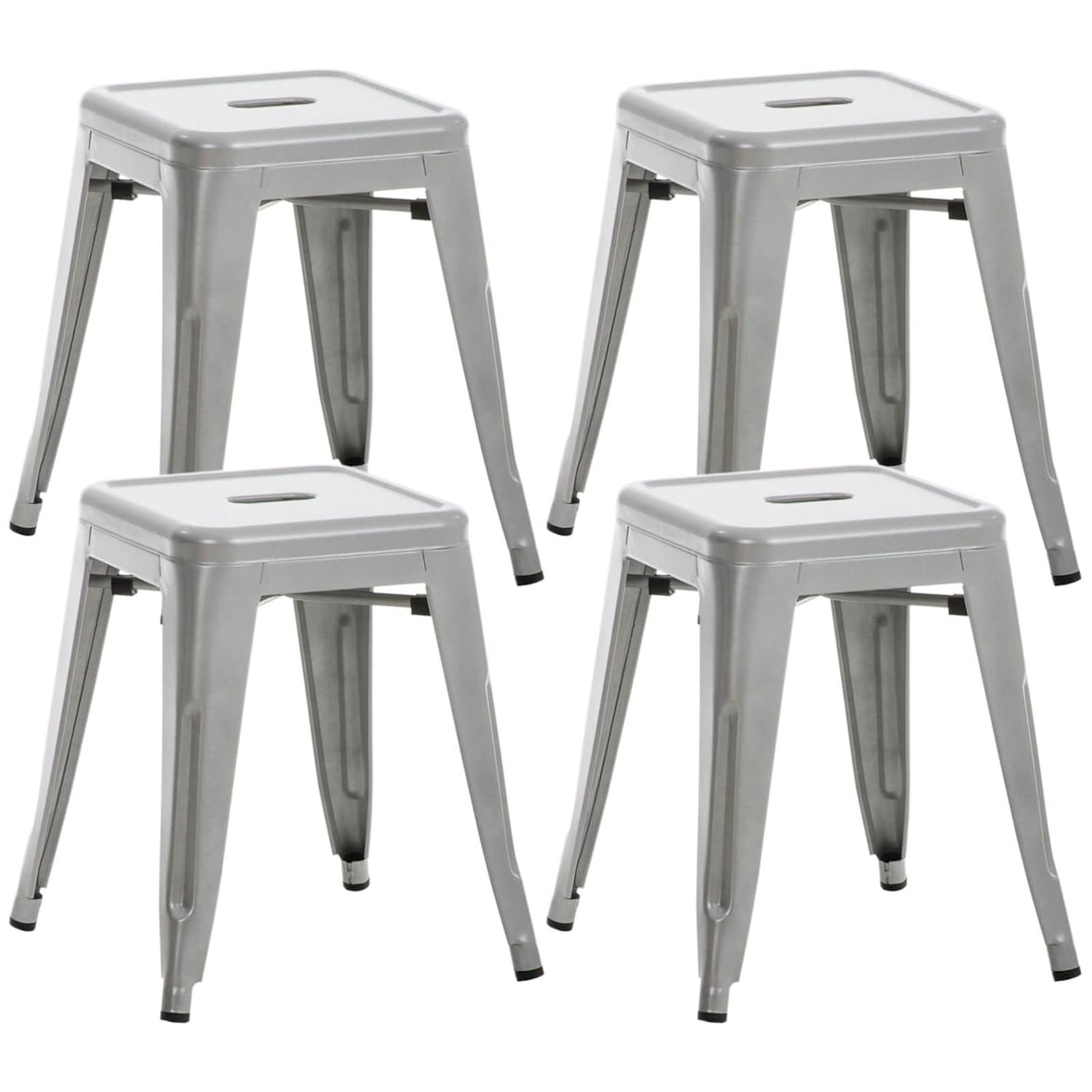 4er Set Hocker Armin silber