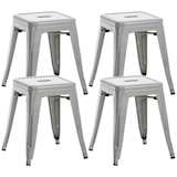 thumbnail of 4er Set Hocker Armin silber