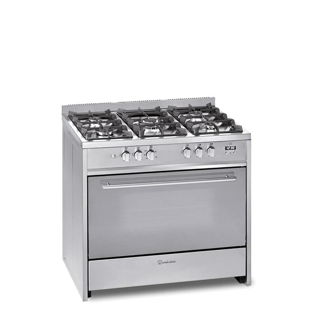 MEIRELES cocina gas 90cm 5 fuegos horno gas inox G 910 X