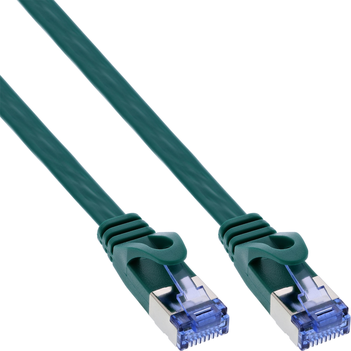 InLine Patchkabel flach, U/FTP, Cat.6A, grün, 3 m