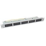 thumbnail of Ecolan Patchfeld Cat 3 ISDN 19" 1HE 50 Port RJ45 8/4 hellgrau RAL7035