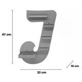 thumbnail of VCM Wandregal BOARTI Buchstabe Grün H. 47 x B. 32 x T. 19 cm