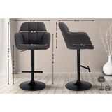 thumbnail of Barhocker Natoma Stoff schwarz/Metall matt schwarz