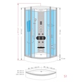 thumbnail of Komplettdusche Duschkabine Fertigdusche Dusche D58-20T0-EC 100x100 cm mit 2K Scheiben Versiegelung