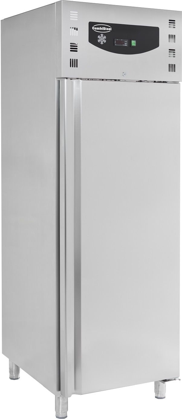 Kühlschrank BONGO | 1x abschließbare Tür | 560 Liter, HxBxT 209x74x87,5cm | -2/+8°C | Edelstahl + CHEFGASTRO Geschirrtuch