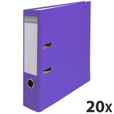 thumbnail of Exacompta - Réf. 918417B - Carton de 20 classeurs à levier A4 - Dos 80mm - Mécanique 80mm - 32 x 29 x 8 cm - Lilas