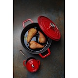 thumbnail of HENDI Braadpan geëmailleerd gietijzer, 6,88L, Rood, 405x255x(H)134mm