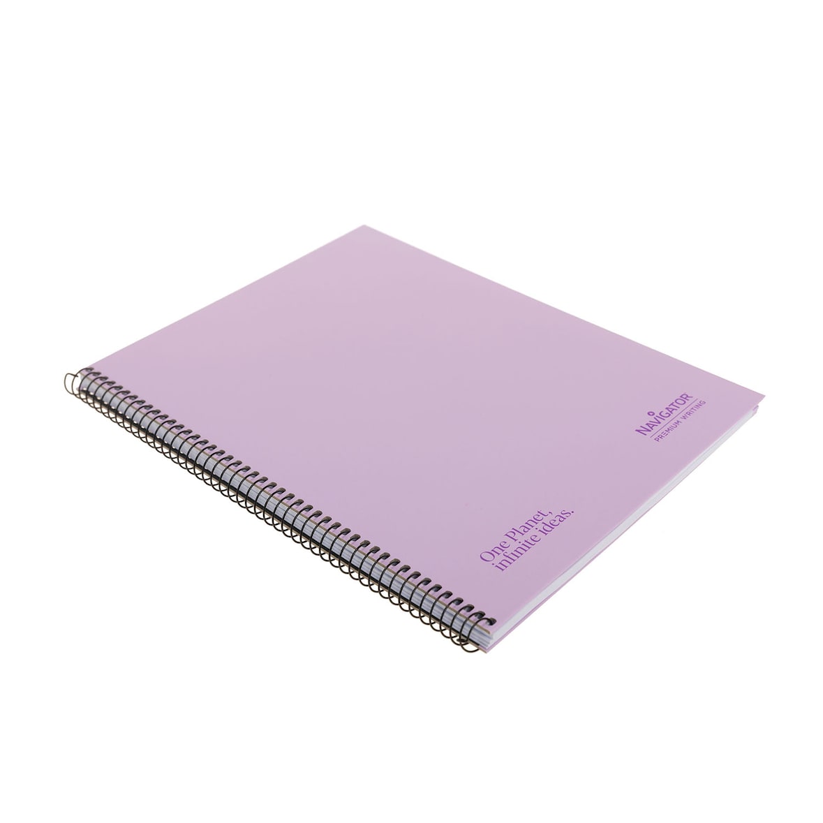 Caderno A4+ capa extra rígida 80H 80G C5MM microperfurado 1 faixa colorida Navigator Lavanda