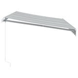 thumbnail of vidaXL Luifel handmatig uittrekbaar en LED 350x250 cm antraciet en wit