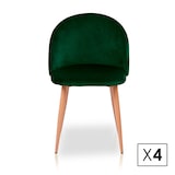 thumbnail of Pack de 4 sillas de comedor estilo Vintage color Verde Botella. Modelo Mercedes