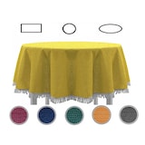 thumbnail of Gartentischdecke mit Fransen Tischdecke rund oval eckig Classic 130 cm rund gelb