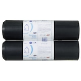 thumbnail of aro Sacchetti per rifiuti, HDPE/LDPE, 70 µm, 70 x 110 cm, 120 L, nero, 2 rotoli x 25 unità (50 unità)