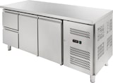 thumbnail of GastroHero Kühltisch Edelstahl GN 1/1 2 Türen 2 Schubladen Umluftkühlung -2 °C bis +8 °C 230 V Profi Gastronomie 1800x700x850 mm