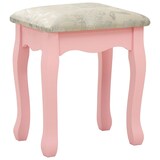 thumbnail of vidaXL Schminktisch-Set mit Hocker Rosa 75x69x140 cm Paulownia-Holz
