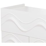thumbnail of Kommode HWC-N86, Schrank Sideboard Anrichte, 3D-Wellen-Design Push-to-open Türen 107x76x36cm ~ weiß
